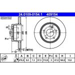 ATE 24.0109-0154.1 Bremsscheibe Ø278mm für MERCEDES C-Klasse, 5x112,0, voll, beschichtet ATE 24.0109-0154.1 Bremsscheibe Ø278mm für MERCEDES C-Klasse, 5x112,0, voll, beschichtet