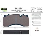 Bremsbelagsatz, Scheibenbremse 882224