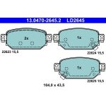 ATE 13.0470-2645.2 Bremsbelagsatz, Scheibenbremse Ceramic ATE 13.0470-2645.2 Bremsbelagsatz, Scheibenbremse Ceramic