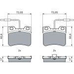 Bremsbelagsatz, Scheibenbremse 0 986 461 130 Bremsbelagsatz, Scheibenbremse 0 986 461 130