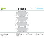Valeo 610359 Bremsbelagsatz, Scheibenbremse E-PERFORMANCE