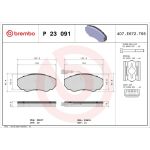 Brembo P 23 091 Bremsbelagsatz, Scheibenbremse PRIME LINE