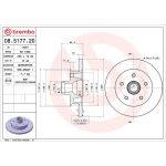 Brembo 08.5177.20 Bremsscheibe PRIME LINE Brembo 08.5177.20 Bremsscheibe PRIME LINE