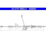 ATE 24.3727-0683.2 Seilzug, Feststellbremse ATE 24.3727-0683.2 Seilzug, Feststellbremse