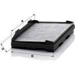 MANN-FILTER CUK 3220 Innenraumfilter, Aktivkohlefilter MANN-FILTER CUK 3220 Innenraumfilter, Aktivkohlefilter
