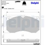Delphi LP2713 Bremsbelagsatz, Scheibenbremse Delphi LP2713 Bremsbelagsatz, Scheibenbremse