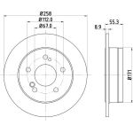 Hella 8DD 355 100-961 Bremsscheibe PRO Hella 8DD 355 100-961 Bremsscheibe PRO