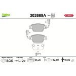 Bremsbelagsatz, Scheibenbremse 302669A Bremsbelagsatz, Scheibenbremse 302669A