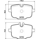 Bremsbelagsatz, Scheibenbremse 8DB 355 021-631 Bremsbelagsatz, Scheibenbremse 8DB 355 021-631