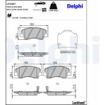 Delphi LP2497 Bremsbelagsatz, Scheibenbremse Delphi LP2497 Bremsbelagsatz, Scheibenbremse