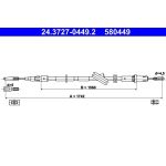 2x ATE 24.3727-0449.2 Seilzug, Feststellbremse 2 x