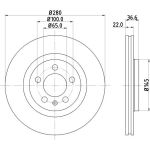 Bremsscheibe 8DD 355 127-301