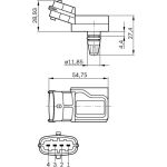 Sensor, Ladedruck 0 281 002 573 Sensor, Ladedruck 0 281 002 573