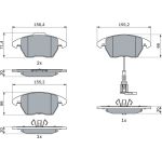 BOSCH 0 986 495 412 Bremsbelagsatz, Scheibenbremse
