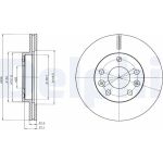 Delphi BG4455C Bremsscheibe Delphi BG4455C Bremsscheibe