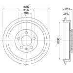 Bremstrommel 8DT 355 300-421