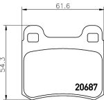 Bremsbelagsatz, Scheibenbremse 8DB 355 007-351 Bremsbelagsatz, Scheibenbremse 8DB 355 007-351