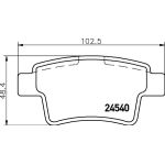Bremsbelagsatz, Scheibenbremse 8DB 355 013-361 Bremsbelagsatz, Scheibenbremse 8DB 355 013-361