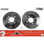 TRW DF2580 Bremsscheibe TRW DF2580 Bremsscheibe