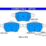 ATE 13.0460-7122.2 Bremsbelagsatz, Scheibenbremse ATE 13.0460-7122.2 Bremsbelagsatz, Scheibenbremse