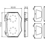 BOSCH 0 986 494 352 Bremsbelagsatz, Scheibenbremse