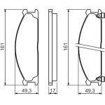 BOSCH 0 986 493 480 Bremsbelagsatz, Scheibenbremse BOSCH 0 986 493 480 Bremsbelagsatz, Scheibenbremse