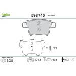 Valeo 598740 Bremsbelagsatz, Scheibenbremse Valeo 598740 Bremsbelagsatz, Scheibenbremse