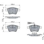 BOSCH 0 986 494 107 Bremsbelagsatz, Scheibenbremse