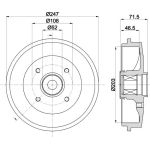 Bremstrommel 8DT 355 302-781
