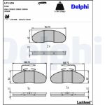 Delphi LP1105 Bremsbelagsatz, Scheibenbremse Delphi LP1105 Bremsbelagsatz, Scheibenbremse