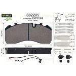 Valeo 882205 Bremsbelagsatz, Scheibenbremse OPTIPACK