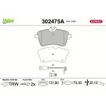 Valeo 302475A Bremsbelagsatz, Scheibenbremse EXPERT Valeo 302475A Bremsbelagsatz, Scheibenbremse EXPERT