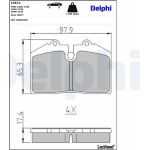 Delphi LP672 Bremsbelagsatz, Scheibenbremse Delphi LP672 Bremsbelagsatz, Scheibenbremse