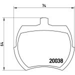 Bremsbelagsatz, Scheibenbremse P 52 002