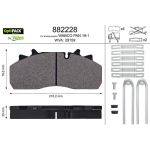 Bremsbelagsatz, Scheibenbremse 882228 Bremsbelagsatz, Scheibenbremse 882228