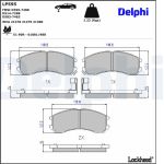 Delphi LP595 Bremsbelagsatz, Scheibenbremse Delphi LP595 Bremsbelagsatz, Scheibenbremse