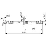 BOSCH 1 987 476 758 Bremsschlauch BOSCH 1 987 476 758 Bremsschlauch