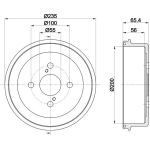 Hella 8DT 355 301-501 Bremstrommel Hella 8DT 355 301-501 Bremstrommel