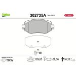 Valeo 302735A Bremsbelagsatz, Scheibenbremse EXPERT Valeo 302735A Bremsbelagsatz, Scheibenbremse EXPERT