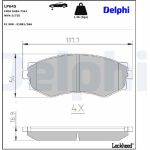 Delphi LP645 Bremsbelagsatz, Scheibenbremse Delphi LP645 Bremsbelagsatz, Scheibenbremse