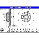 ATE 24.0325-0149.1 Bremsscheibe PowerDisc ATE 24.0325-0149.1 Bremsscheibe PowerDisc