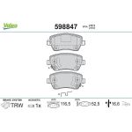 Valeo 598847 Bremsbelagsatz, Scheibenbremse Valeo 598847 Bremsbelagsatz, Scheibenbremse