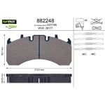 Valeo 882248 Bremsbelagsatz, Scheibenbremse OPTIPACK Valeo 882248 Bremsbelagsatz, Scheibenbremse OPTIPACK