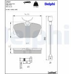 Delphi LP647 Bremsbelagsatz, Scheibenbremse Delphi LP647 Bremsbelagsatz, Scheibenbremse