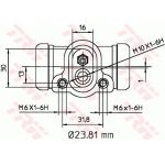 TRW BWK103 Radbremszylinder TRW BWK103 Radbremszylinder