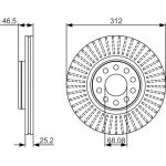 BOSCH 0 986 479 A30 Bremsscheibe