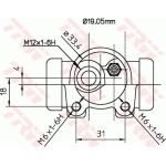 Radbremszylinder BWD130 Radbremszylinder BWD130