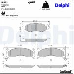 Delphi LP892 Bremsbelagsatz, Scheibenbremse
