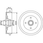 BOSCH 0 986 477 267 Bremstrommel BOSCH 0 986 477 267 Bremstrommel