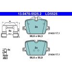 ATE 13.0470-5525.2 Bremsbelagsatz, Scheibenbremse Ceramic ATE 13.0470-5525.2 Bremsbelagsatz, Scheibenbremse Ceramic